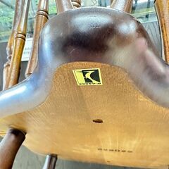【残り2点】飛騨産業 ウィンザーチェア ダイニングチェア キツツキ 木製 レトロ アンティークの画像