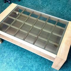 ガルト 座卓テーブル ガラス天板 W100×H35×D55cm ...