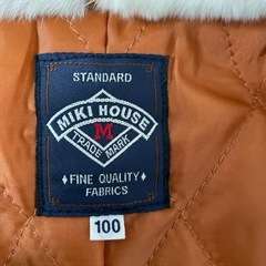 ✨値下げ✨🧥mikihouse 🐑羊革サイズ　 100✨未使用美品✨の画像