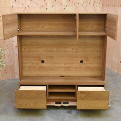 ≪zyt1857ジ≫ 美品 unico/ウニコ ADDAY/アディ AVミドルボード 壁掛けタイプ W1600 幅160cm 高さ165cm ② テレビ台/TVボード/大型/壁面収納/中古家具/宮城県仙台市 70112-02