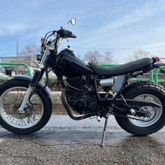 実働 TW225 セル付き!! YAMAHA DG09J カスタム車両 ロンスイ SuperTrapマフラー パワフィル 機関良好!! ★全国陸送手配可能★の画像