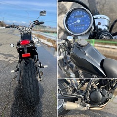 実働 TW225 セル付き!! YAMAHA DG09J カスタム車両 ロンスイ SuperTrapマフラー パワフィル 機関良好!! ★全国陸送手配可能★の画像