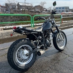 実働 TW225 セル付き!! YAMAHA DG09J カスタム車両 ロンスイ SuperTrapマフラー パワフィル 機関良好!! ★全国陸送手配可能★の画像