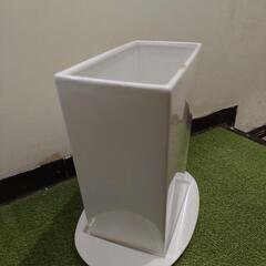 シンプル陶器 白い植木鉢 四角い 長方形 無地 おしゃれ 清潔感 モダン ナチュラルの画像