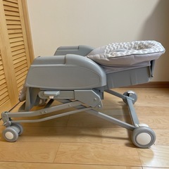 Aprica アップリカ　ユラリズム　ハイローチェア　手動　グレーの画像