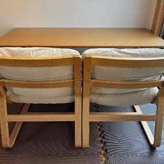 無印良品　ダイニングセット（イス4脚）の画像