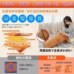 【新品】電気足温器、電気毛布の画像