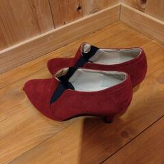 ワインレッド 2cmヒールの画像