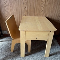 子供用机と椅子のセット1組の画像