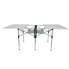 25C046_ジ5 Coleman コールマン BBQグリルラック付アルミロールテーブル MODEL 170-5550 キャンプ用品 テーブル 現状品 中古の画像