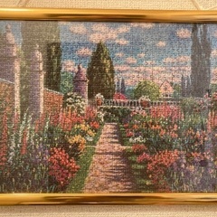 庭の風景 ジグソーパズル　完成品　縦40㎝×横28㎝
