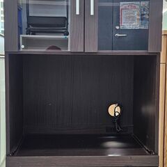 食器棚　ダークブラウン　幅(W)600mm × 奥行(D)400...