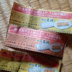 餃子の王将　餃子券　3枚