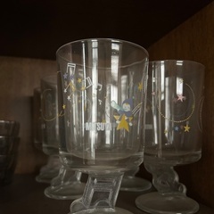 ト音記号と8分音符のグラス　6個セットの画像