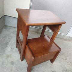 【値下げ】小物入れ付き踏み台