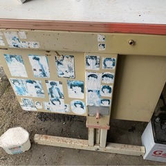 昭和レトロ　くろがね勉強机　鉄製の画像