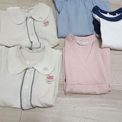 しらぎく幼稚園　制服　ブラウス（120）　スモッグ（120）　体...