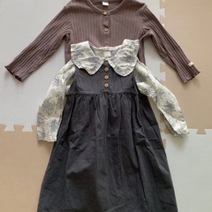 100 teteatete テータ 長袖 花柄 ブラウス 炭黒 ...