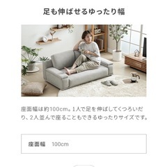 2人掛けローソファーの画像