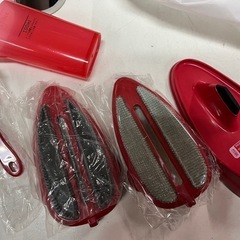 衣類のエステティック パワフル ハンディスチーマー スチームQ ルビーレッド 箱入 中古美品 ①の画像