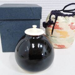棗　茶道具　茶入　景山　銘あり　仕覆付き　陶器　煎茶道具　茶道具...