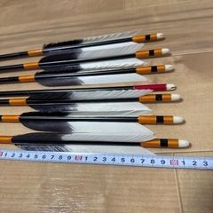 弓道　矢筒と矢7本の画像