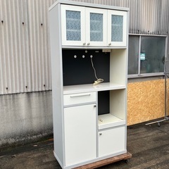 食器棚　白　ホワイト　家具の画像