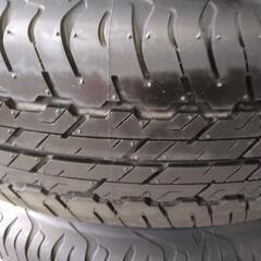 値下げ!!　スズキ　ジムニーシエラ　JB74型　195/80R15 新車外し純正アルミホイールタイヤセット!!の画像