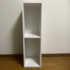 ★ カラーBOX（2段・細・白）「美品」の画像