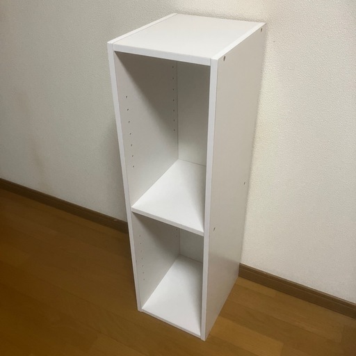 ★ カラーBOX（2段・細・白）「美品」