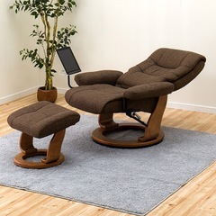 【取引中】一人用リクライニングソファ　オットマン付　ニトリの画像