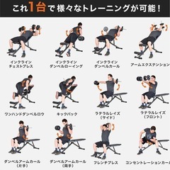 アジャスタブルダンベル40kg2個とインクラインベンチの画像