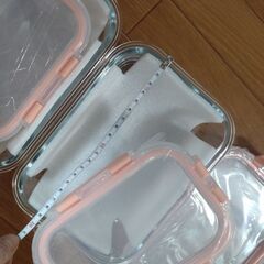 新品耐熱ガラス製タッパー4p/1回使用仕切り耐熱ガラスタッパーの画像