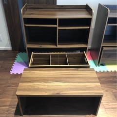 【取引決定】2セット ランドセルラック 収納ラック 学習机 デスク ランドセル置き 子供部屋 リビング学習 棚 本棚 木製 子供用 収納 家具 おもちゃ シェルフの画像