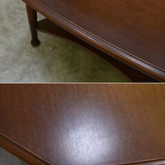 【ヤ取】≪zyt1861ジ≫ 飛騨産業 センターテーブル 幅90cm オールドキツツキ ヴィンテージ家具 スクエア/丸テーブル/ローテーブル/中古家具/宮城県仙台市 70112-04の画像