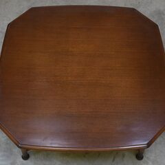【ヤ取】≪zyt1861ジ≫ 飛騨産業 センターテーブル 幅90cm オールドキツツキ ヴィンテージ家具 スクエア/丸テーブル/ローテーブル/中古家具/宮城県仙台市 70112-04の画像