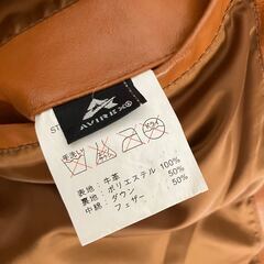 ★★★HERO★キムタク風★AVIREX アヴィレックス 本革（牛）高級レザー ダウジャケットＬ★★★の画像