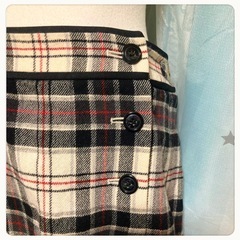 ꒰23区꒱インナーパンツ付き チェック柄 プリーツ ミニスカート 秋冬 ボトムスの画像