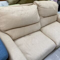 2人掛けソファー　テラソー　シミ有　ファブリック