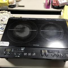 値下げ【松本市引き取り限定】アイリスオーヤマ２口IHコンロ（20...