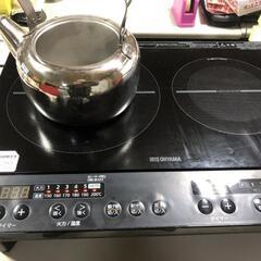 値下げ【松本市引き取り限定】アイリスオーヤマ２口IHコンロ（2022年月）の画像