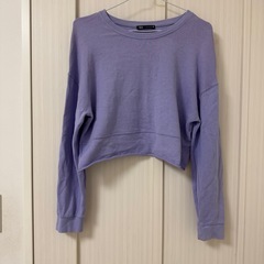 ZARA ショート丈スウェット パープル S