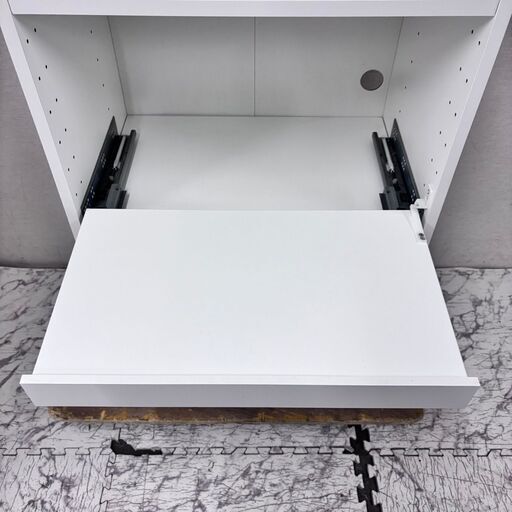  21914  2枚ガラス扉 キッチン 食器棚 レンジ台 IKEA   ◆大阪市内・東大阪市他 6,000円以上ご購入で無料配達いたし