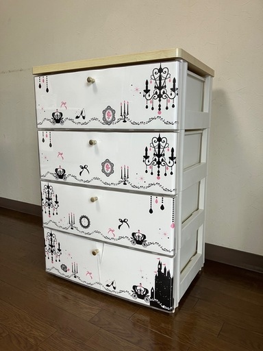 【取引中】チェスト　4段幅56cm  プリンセス柄