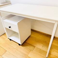 デスク　机　ホワイト　幅100cm ニトリ