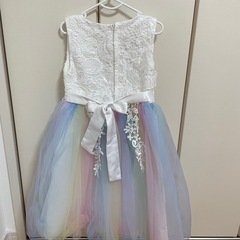 虹色パールのロングドレス 120 の画像