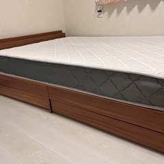 ダブルベッド、マットレス(取引中)