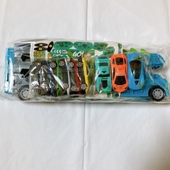 【新品】トラック おもちゃ 恐竜 建設車両 ミニカー 収納車 トレーラー 運搬車 男の子の画像