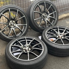 weds SA-10R 18インチ　タイヤバリ溝　pcd100 ...