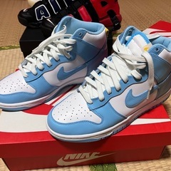 NIKE ダンク　水色ホワイト　ハイ